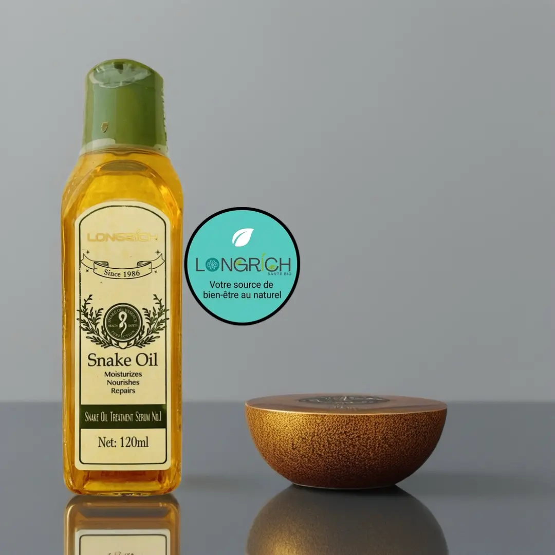 Huile de serpent Longrich (Snake Oil) pour le soin de la peau, des cheveux et la réparation cutanée.