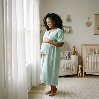 Femme enceinte buvant de l'eau
